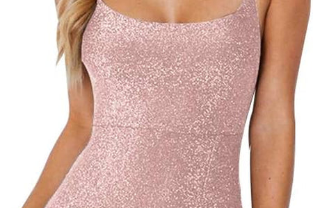 Women'S Sexy Glitter Bandage Bodycon Wrap Dress Sleeveless Mini Club Party Dresses