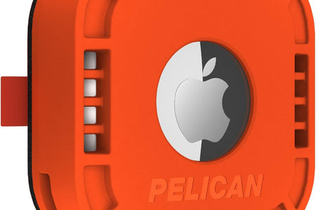 Protector - Airtag Holder / Case with 3M Adhesive Sticker [1 Pack] Protective Shockproof Cover for Apple Air Tag - Hidden Stick on Mount for Bike Wallet Travel TV Remote Car Luggage - Orange