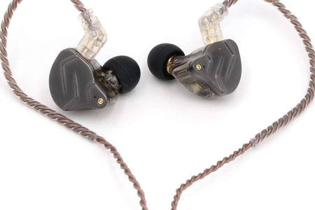 KZ ZSN Pro Dual Driver 1BA+1DD Hybrid Metal Earphones Hifi In-Ear Monitor with Detachable 2Pin Cable, Zin Alloy Panel (Without Mic, Black)